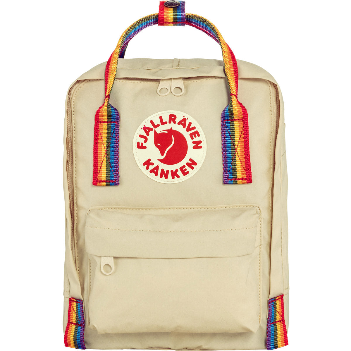 Fjallraven Kanken Rainbow Mini Light Oak-Rainbow Pattern