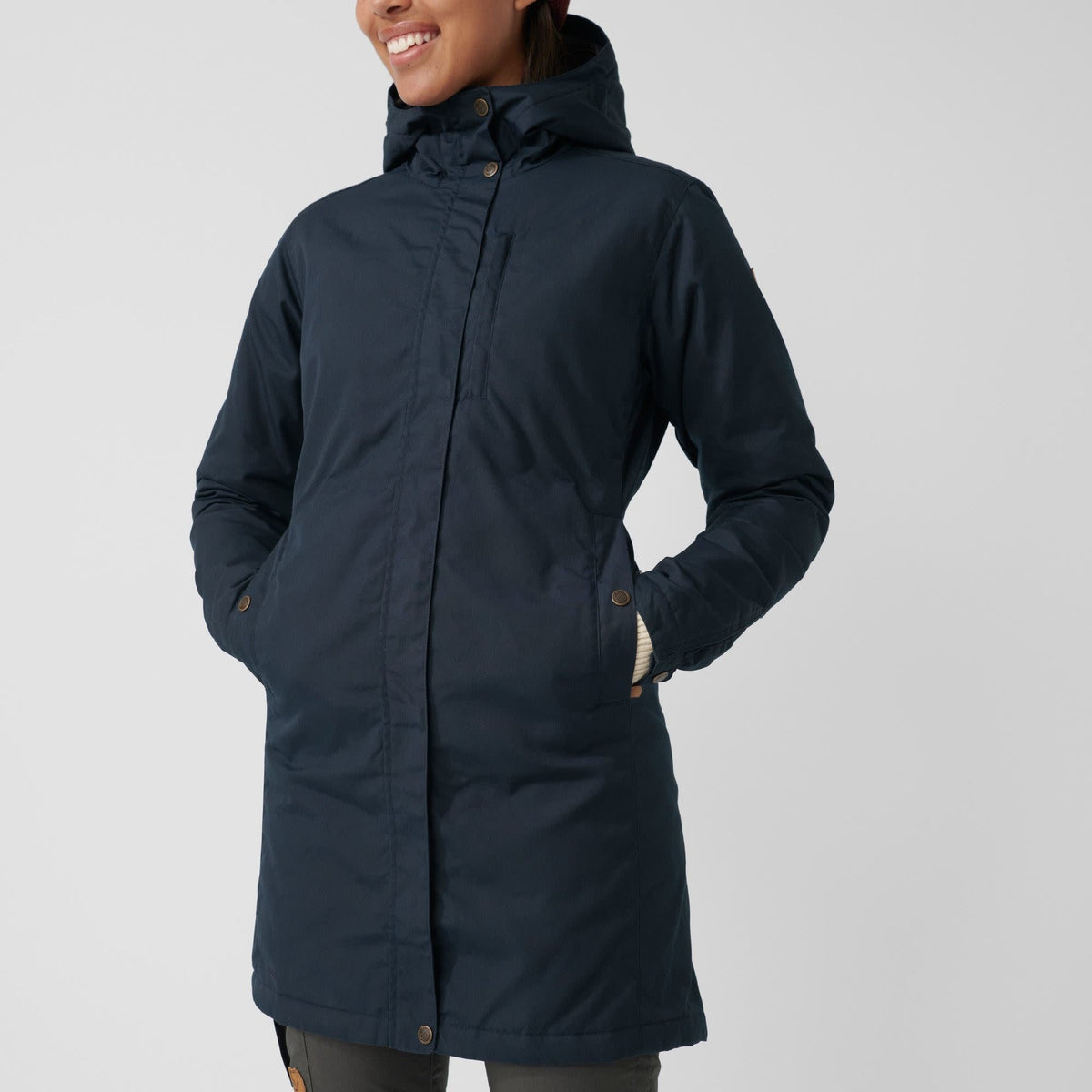 Fjallraven Women&#39;s Kiruna Padded Parka 555 Dark Navy