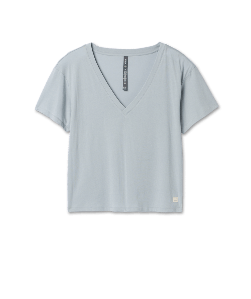Vuori W Sutton V Neck LHG Light Heather Grey