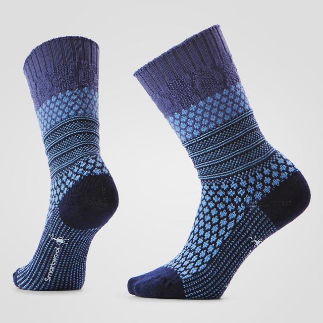 Smartwool Womens Everyday Popcorn Cable Crew Socks N75 erene Blue / S