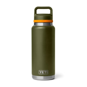 Yeti Rambler 36 oz Water Bottle with Chug Cap Olive/King-Crab-Orange