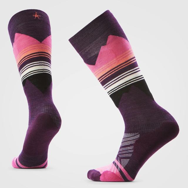Smartwool Womens Ski Targeted Cushion Pattern Over The Calf Socks L90 Purple Iris