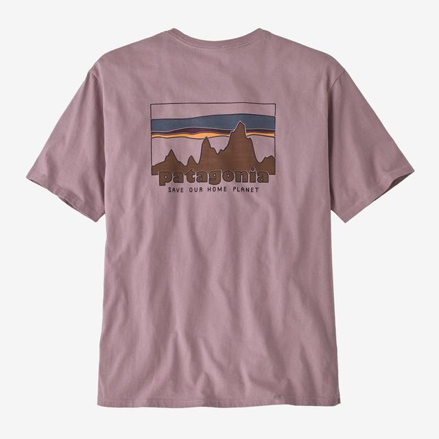 Patagonia Men&#39;s &#39;73 Skyline Organic T-Shirt STA Stormy Mauve / M