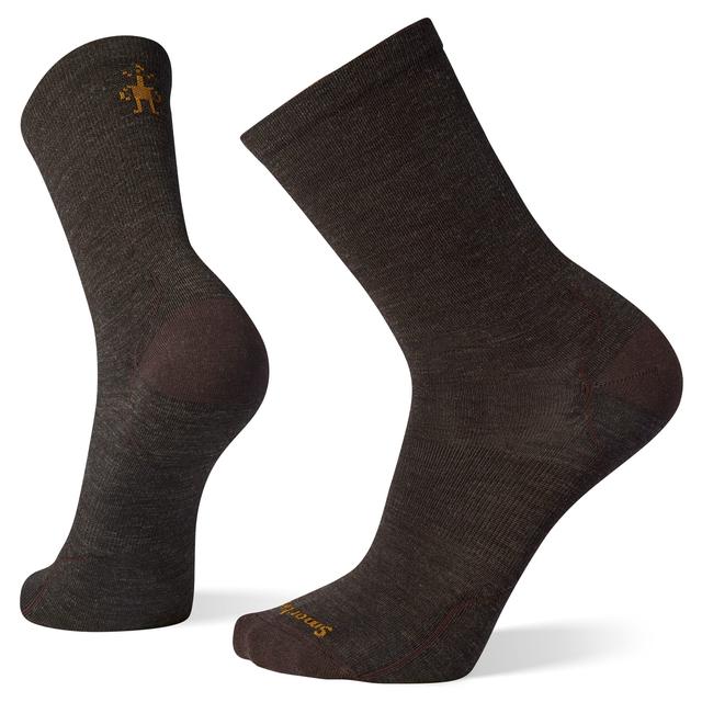 Smartwool Mens Everyday Anchor Line Zero Cushion Crew Socks 207 Chestnut