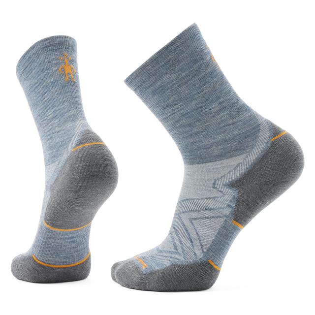 Smartwool Mens Run Targeted Cushion Mid Crew Socks 88 Pewter Blue / L