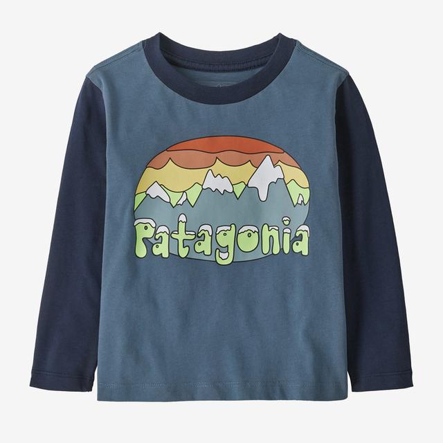 Patagonia Baby LS Fitz Roy Flurries T-Shirt UTB Utility Blue