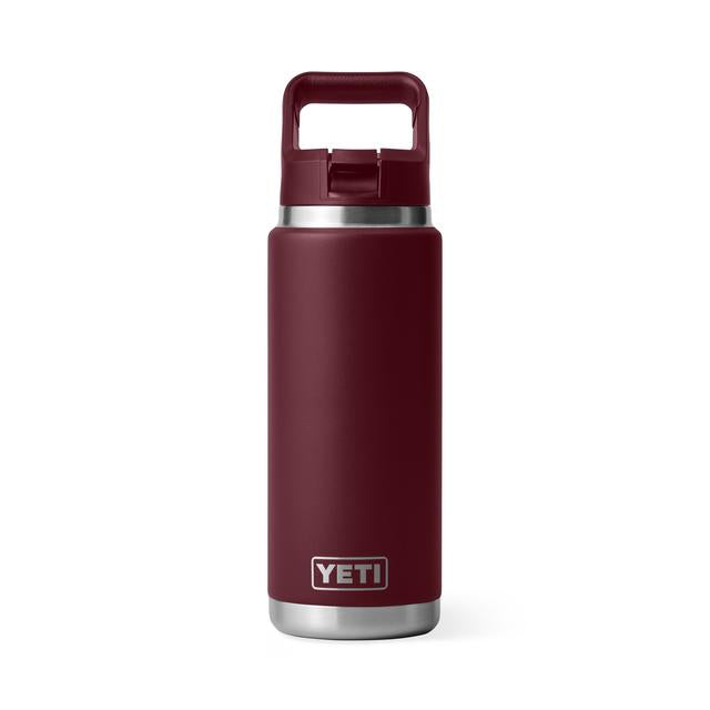 Yeti Rambler 26 oz Straw Bottle WV Red/Dark Gray