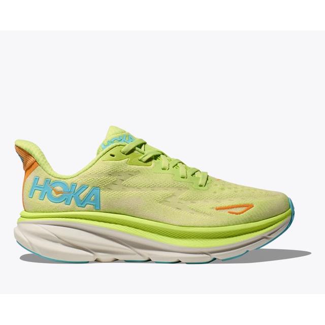 Hoka Womens Clifton 9 Lettuce/Solar Flare