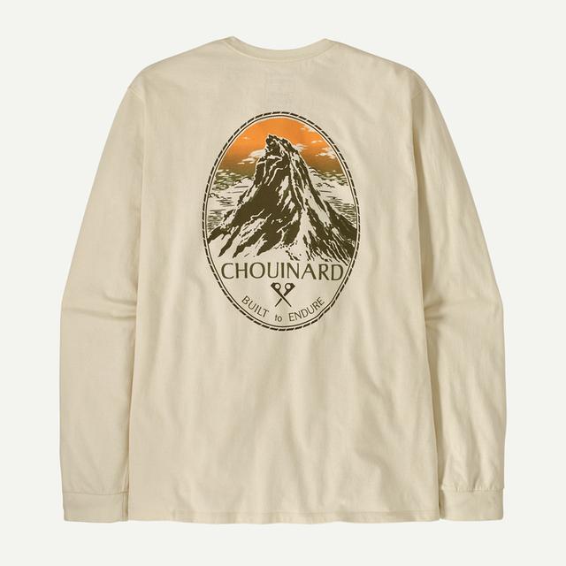 Patagonia Mens Long-Sleeved Chouinard Crest Responsibili-Tee Birch White