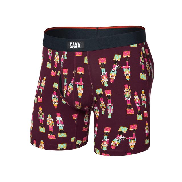 Saxx Underwear Co. Mens Vibe Xtra Super Soft BB Fly NT Nutcracker 25/Maroon / M