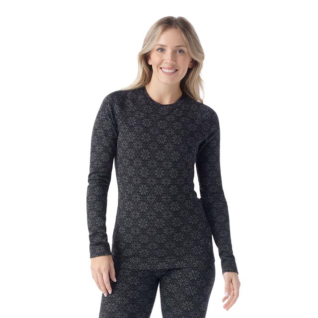 Smartwool Womens Classic Thermal Merino Base Layer Crew N86 Black Digi Snow
