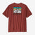 Patagonia Men's Line Logo Ridge Pullovercket Responsibili-Tee BURR Burnished Red