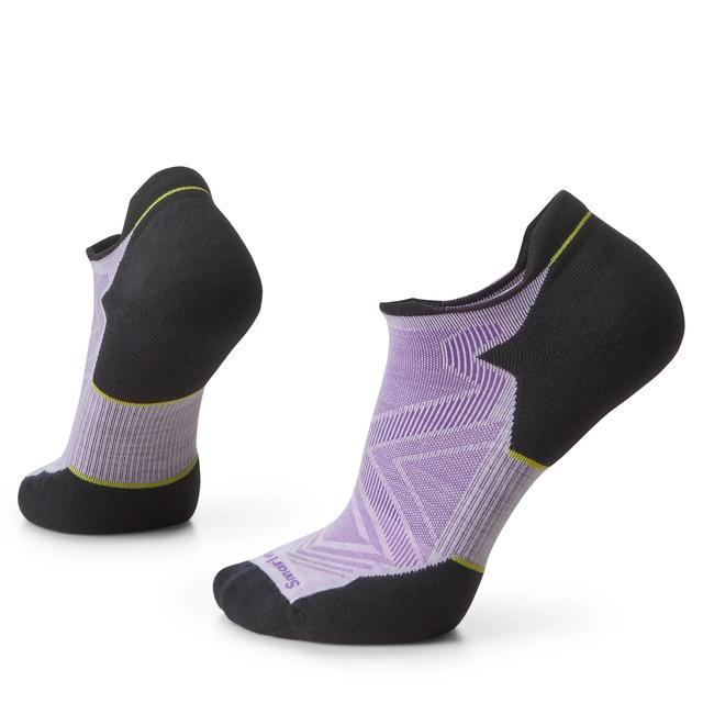 Smartwool Mens Run Targeted Cushion Low Ankle Socks 77 White/Purple Eclipse / L