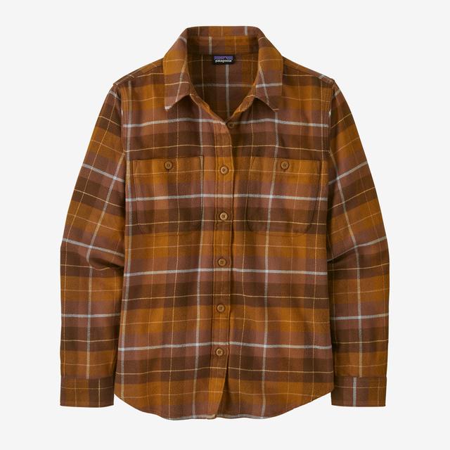 Patagonia W Fjord Flannel Shirt HCBN Happy Camper: Shelter Brown