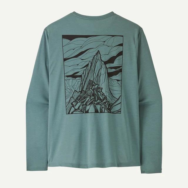 Patagonia M LS Cap Cool Daily Shirt - Cloud Crag BSLX Blue Sage - Light Blue Sage X-Dye