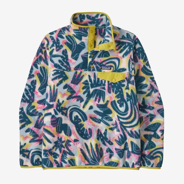 Patagonia Womens Lightweight Synchilla Snap-T Pullover WBTI Wild Botanist: Tidal Teal