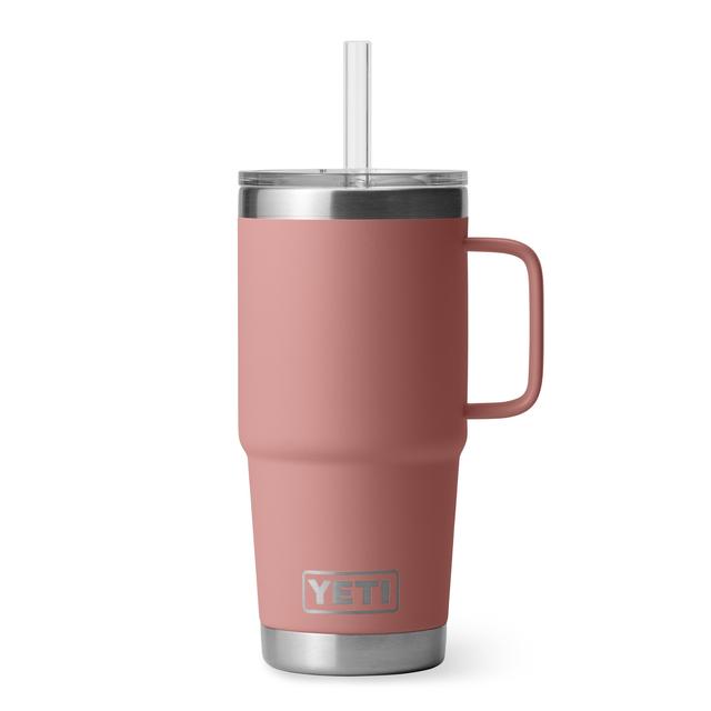 Yeti Rambler 25oz Straw Mug Sandstone Pink