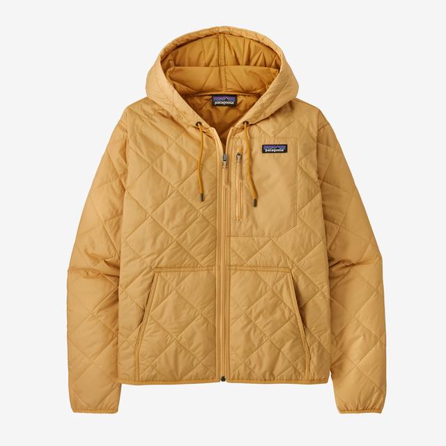 Patagonia Women&#39;s Diamond Quilted Bomber Hoody BWX Beeswax Tan