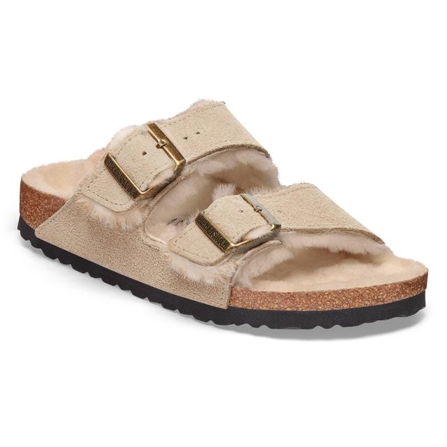 Birkenstock Arizona Shearling Suede Leather Taupe/Sandcastle