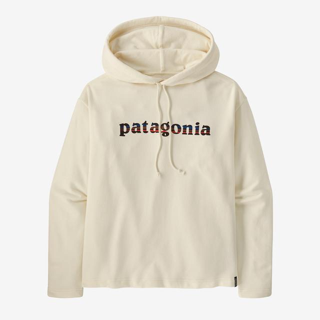 Patagonia W LW '73 Text Logo Wildrise Hoody BCW Birch White
