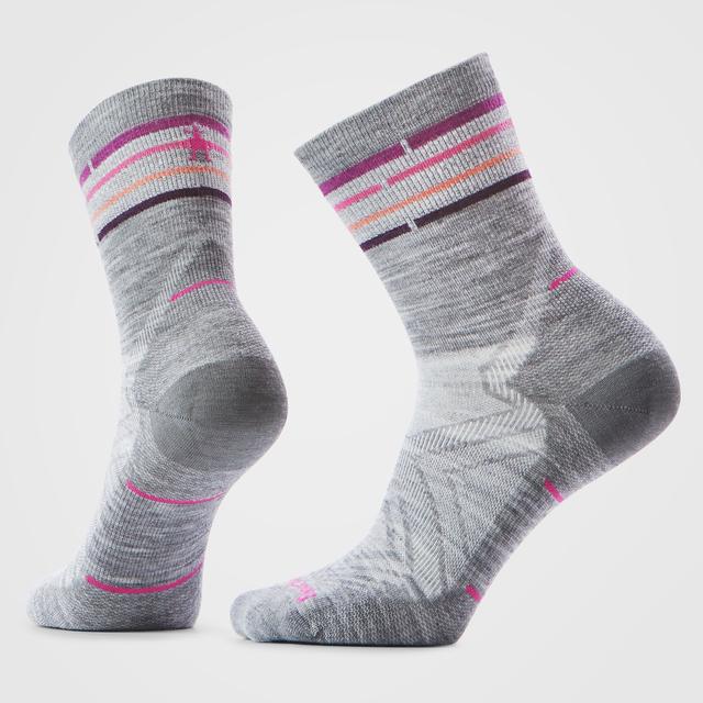 Smartwool W Run Zero Cushion Mid Crew 039 Light Gray