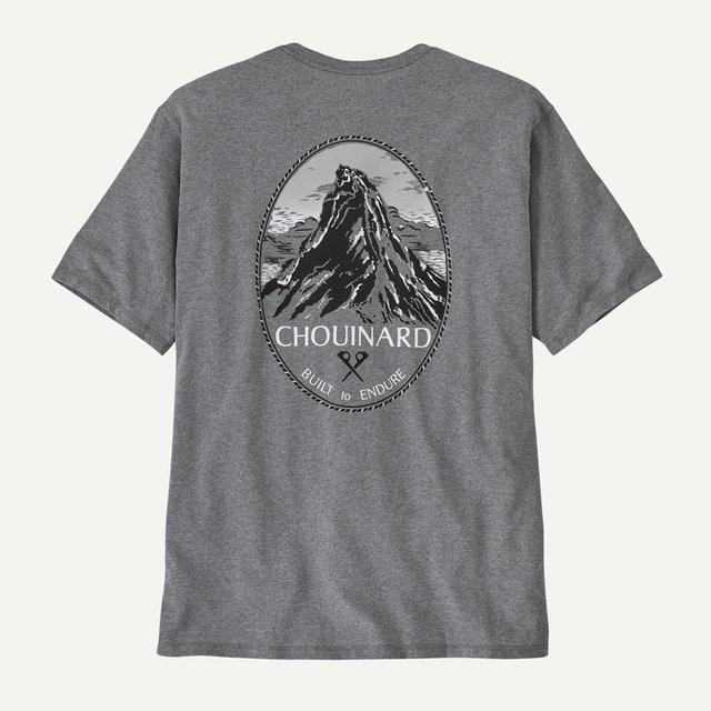 Patagonia Mens Chouinard Crest Pocket Responsibili-Tee Gravel Heather