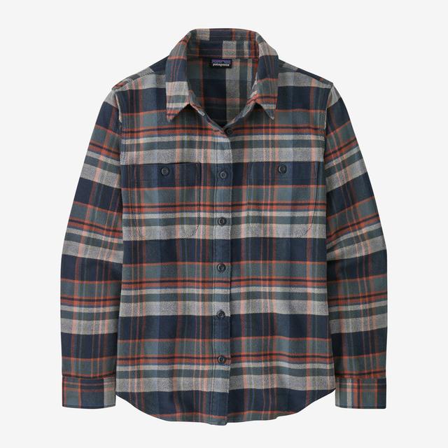 Patagonia W Fjord Flannel Shirt SNWR Snow Owl: Rutabaga White