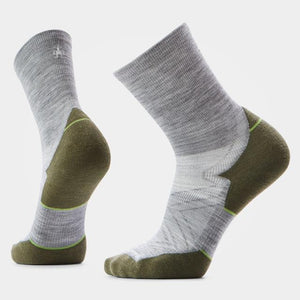 Smartwool Mens Run Targeted Cushion Mid Crew Socks 039 Light Gray