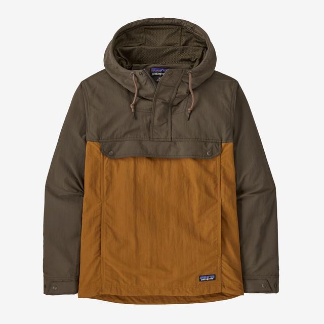 Patagonia Men&#39;s Isthmus Anorak Pullover SHBN Shelter Brown