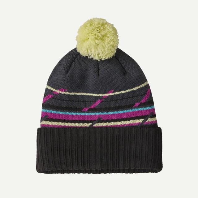 Patagonia Powder Town Beanie MGSM Mountain Minded Geo: Smolder Blue
