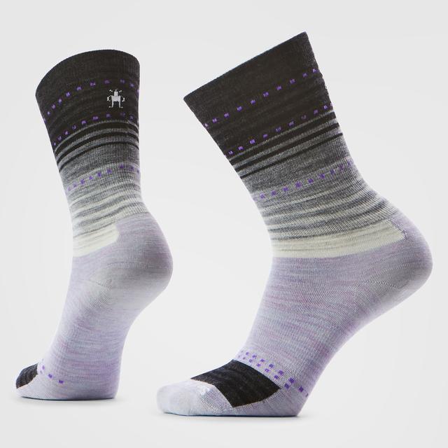 Smartwool Everyday Stitch Stripe Crew Socks Q54 Purple/Black