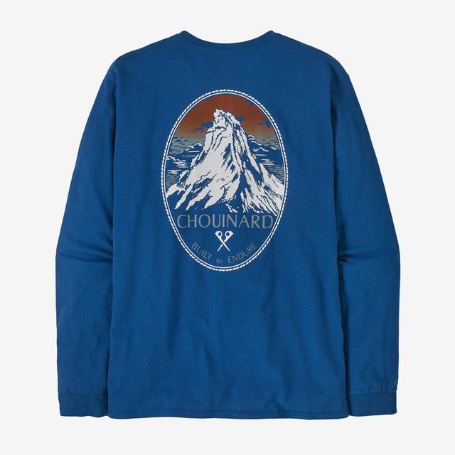 Patagonia Mens Long-Sleeved Chouinard Crest Responsibili-Tee ENLB Endless Blue