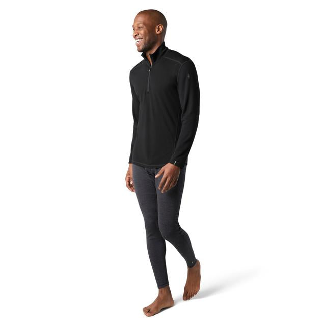 Smartwool Mens Classic Thermal Merino Base Layer 1/4 Zip 001 Black