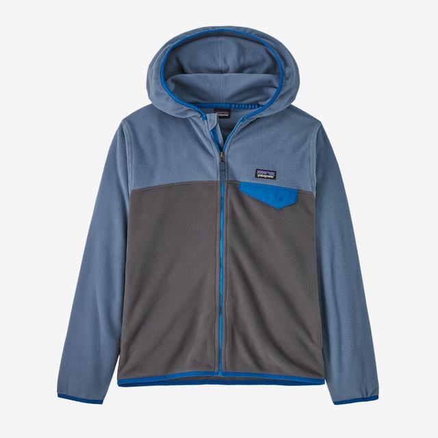 Patagonia Kids&#39; Micro D Snap-T Jacket FUTB Forge Grey w/Utility Blue