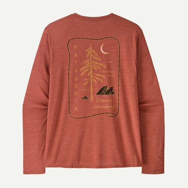 Patagonia Mens Long-Sleeved Capilene Cool Daily Graphic Shirt - Lands CPRX Clean Climb Roots: Potters Red X-Dye