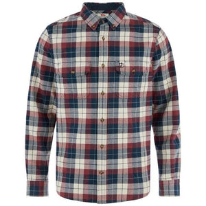 Fjallraven Mens Singi Heavy Flannel Shirt 555-352 Dark Navy-aroon / M