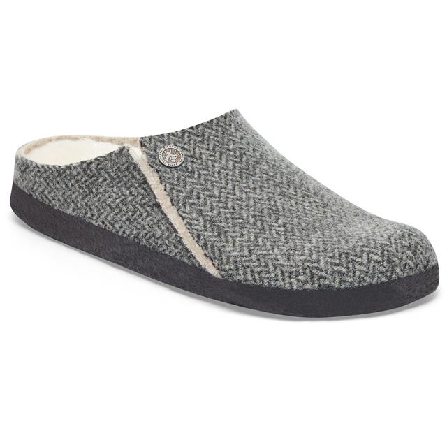 Birkenstock Zermatt Shearling Herringbone Gray/Natural