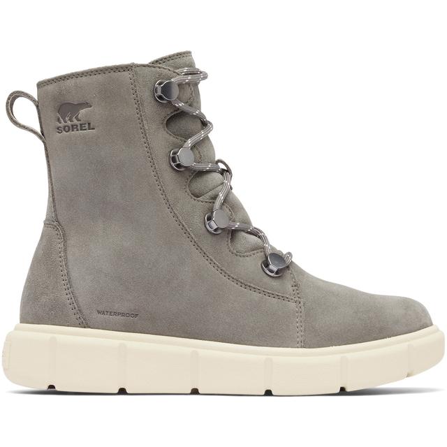Womens Sorel Explorer III Joan Waterproof Quarry/Chalk