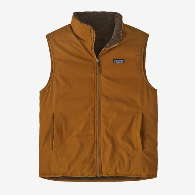 Patagonia M Reversible Cotton Down Vest SHBN Shelter Brown