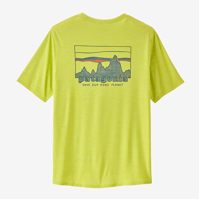 Patagonia Mens Capilene Cool Daily Graphic Shirt SPGX 73 Skyline: Phosphorus Green X-Dye