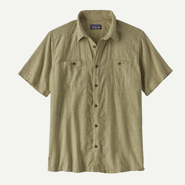 Patagonia Mens Back Step Shirt SDBG Swell Dobby: Buckhorn Green