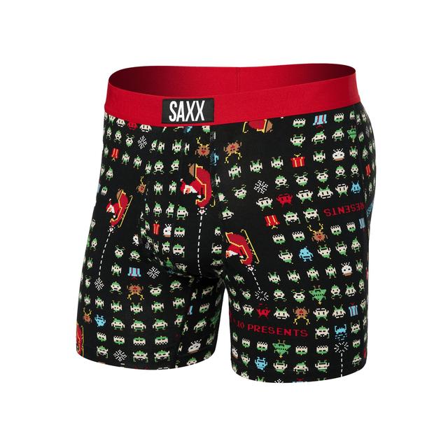 Saxx Underwear Co. Mens Ultra Boxer Brief SE Sleigh Invaders/Black / L