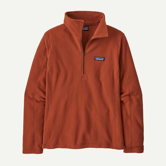 Patagonia Womens Micro D 1/4 Zip Burnished Red