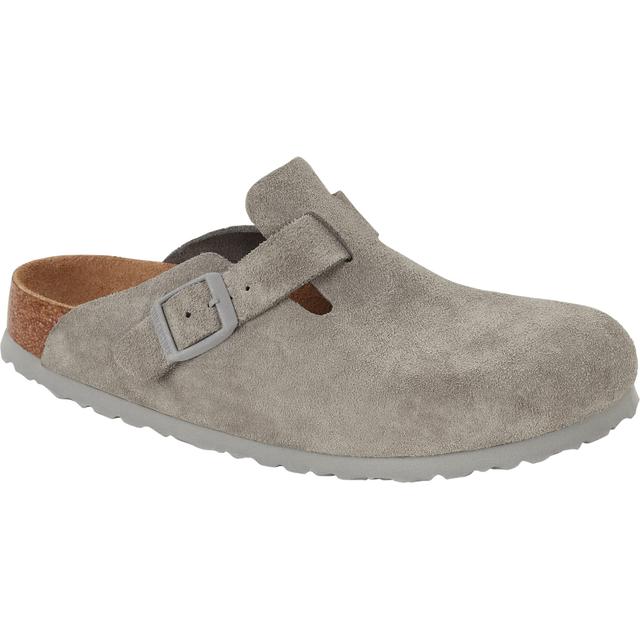 Birkenstock Boston Suede Leather Stone Coin