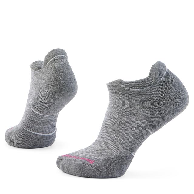 Smartwool Womens Run Targeted Cushion Low Ankle Socks P74 Light Gray/White