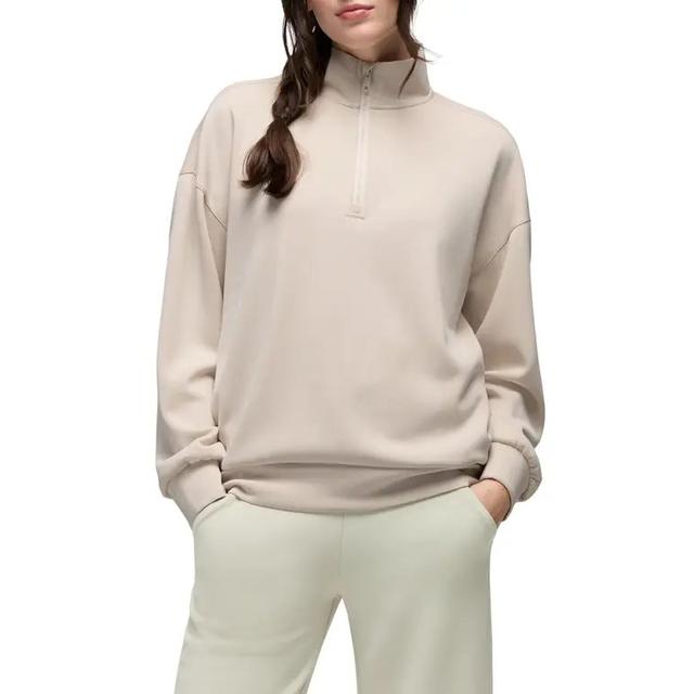 Prana W Shea Soft Relaxed Half Zip 250 Almond