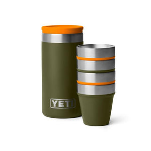 Yeti Shot Glasses with Carrying Case Olive/King Crab Orange