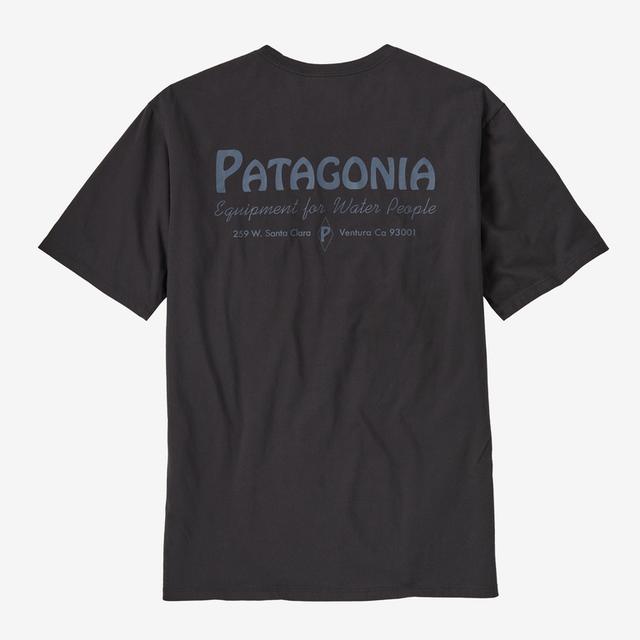 Patagonia Men's Water People Organic Pocket T-Shirt WPIB Water People Banner: Ink Black