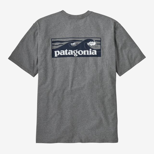 Patagonia Men's Boardshort Logo Pocket Responsibili-Tee GLH Gravel Heather