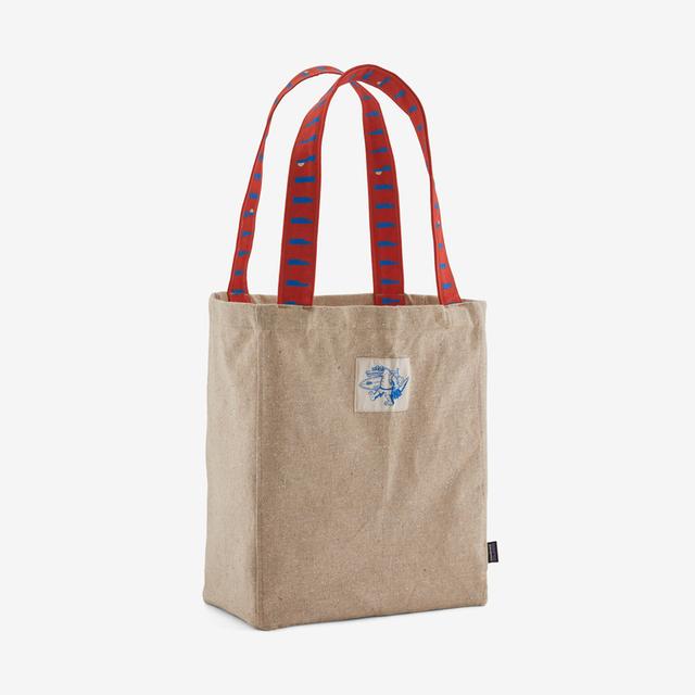 Patagonia Recycled Market Tote WPTN Water People Banner: Classic Tan